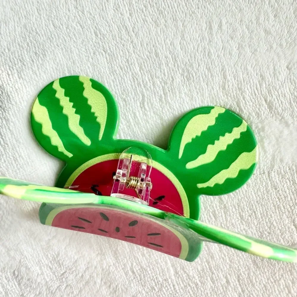 Disney Mickey Mouse hot pink and green watermelon hair claw
